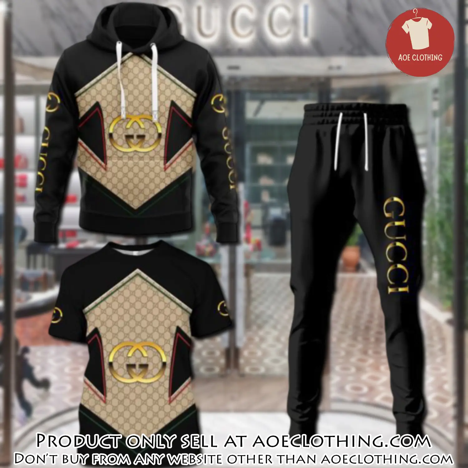 Gucci luxury brand combo tshirt hoodie long pants set trending 24 outfit sport lcs1037 aoe1446713